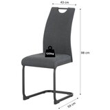 MID.YOU Set Nihajnih Stolov Hanna, Antracit, 2 Kos | Shoptok.si