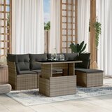 vidaXL 6-dijelni set vrtnih sofa od poliratana s jastucima sivi | shoptok.hr