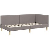  Kutni okvir kreveta s uzglavljem Sivo-smeđa 90 cm x 200 cm | shoptok.hr