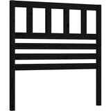  Uzglavlje za krevet crno 81 x 4 x 100 cm od masivne borovine | shoptok.hr