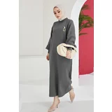 InStyle Mina Balloon Sleeves Sweater Dress - Anthracite