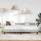  Kutni krevetni okvir s madracem Ostalo 2 pcs Svjetlosiva Baršun | shoptok.hr