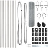  Zavarena Žičana Ograda sa 7 Stupova 0.8x10 m Pocinčani Čelik | shoptok.hr