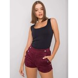 RUE PARIS Shorts-CHA-SN-1257.89P-burgundy Cene