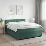  Boxspring krevet s madracem Tamnozelena 140 x 190 cm Baršun | shoptok.hr