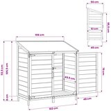  Vrtna Šupa Prirodna 106,5 x 56 x 113,5 cm Konstruirano drvo | shoptok.hr