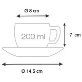 Tescoma Crema šalica za cappuccino s tanjurićem, 200 ml | shoptok.hr