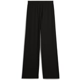 Puma Ženski donji deo trenerke ESS Eleveted High-Waist Straight Leg Rib Pant, Crni | ePonuda.com
