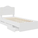  Okvir za krevet Bijeli 90 x 200 cm Inženjersko Drvo - Bijeli 90 x 200 cm | shoptok.hr