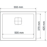 Sink Solution pomivalno korito GRANITE BOWL 505 x 370 mm črna (7050061) | Shoptok.si