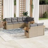  7-dijelni set vrtnih sofa od poliratana s jastucima bež | shoptok.hr