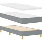 vidaXL krevet s madracem svjetlosiva 80x200 cm tkanina, uzglavlje dizajn dijamantskih kocki svjetlosiva 80 cm tkanina | shoptok.hr