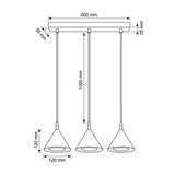 Brilagi Luster na sajli CONE TRIPLE 3xGX53/15W/230V crna | Eponuda.com