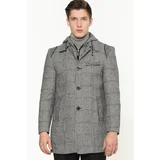 Dewberry PLT8335 MEN'S COAT-PLAID GREY