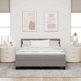 Boxspring krevet s madracem Sivo-smeđa 140 x 190 cm tkanina | shoptok.hr