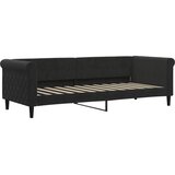  Dnevni krevet na razvlačenje s ladicama crni 80 x 200 cm baršun | shoptok.hr