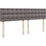 vidaXL Otomanski posteljni okvir z vzmetnico siv 180x200 cm um. usnje | Shoptok.si