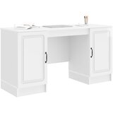  Stol Bijela visokog sjaja 142,5 x 50 x 75 cm Konstruirano drvo | shoptok.hr
