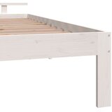  Posteljni okvir bel iz trdnega lesa 90x190 cm 3FT, (20902917) | Shoptok.si