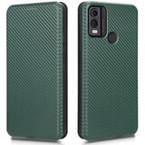 INORCO Za Nokio C22 PU usnjena torbica za telefon proti padcem, stojalo s teksturo ogljikovih vlaken in režo za kartice, (22033455) Cene