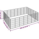  Ograda za pse s 24 panela crna 50 x 100 cm čelik obložen prahom | Eponuda.ba