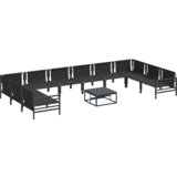 vidaXL Vrtna sedežna garnitura 11 pcs Antracitna Jeklo | Shoptok.si