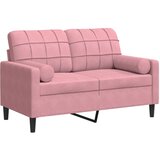  Dvosjed s ukrasnim jastucima ružičasti 120 cm baršunasti | shoptok.hr