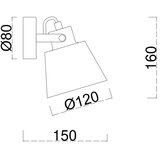  Brilagi - Zidno reflektorsko svetlo TECHNO 1xE27/60W/230V crna | Eponuda.com