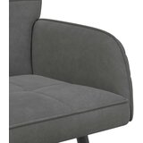  Dvosjed s metalnim nogama 2-sjedalo Tamnosiva Baršun - Tamnosiva | shoptok.hr