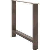  Noge za blagovaonski stol Prirodni čelik 2 kom 100 x (72-73) cm Čelik | shoptok.hr