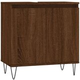 vidaXL Kopalniška omarica rjavi hrast 58x33x60 cm inženirski les | Shoptok.si