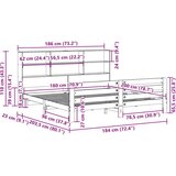 vidaXL Okvir kreveta bez madraca voštano smeđi 180x200 cm od borovine | shoptok.hr