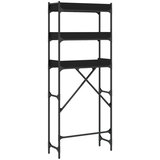  Polica za perilicu rublja crne 67x25x163 cm drvena | shoptok.hr