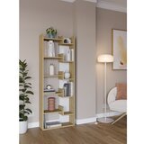 Marckeric Bel/v naravni barvi regal v hrastovem dekorju 60,5x162 cm Klapo – | Shoptok.si