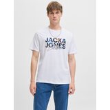 Jack & Jones Majica 'JJGeplas' modra / oranžna / črna / bela | Shoptok.si