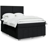 vidaXL Box spring postelja z vzmetnico črna 140x200 cm blago | Shoptok.si