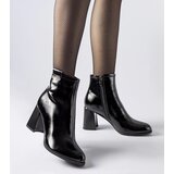Gemre Black insulated patent ankle boots Carcare Cene
