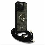 Guess PU 4G Metal Logo Crossbody Popruh Zadní Kryt pro iPhone 16 Pro Brown Ovitek za telefon Vijolična | Shoptok.si