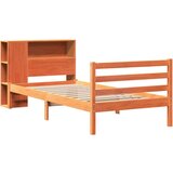 vidaXL Krevet s regalom za knjige bez madraca 75 x 190 cm masivno drvo | shoptok.hr