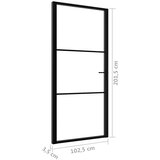 Sobna vrata od stakla ESG i aluminija 102,5 x 201,5 cm crna | Eponuda.ba