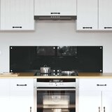 vidaXL Zaščita za kuhinjo Črna 70 x 40 x 0.8 cm kaljeno steklo Cene