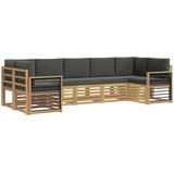  Sekcijska garnitura 7 pcs Bijela i antracit 304 x 128,5 x 73 cm | shoptok.hr