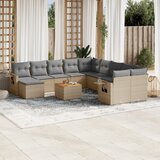 Maison Chic Seti vrtnega pohištva - Vrtna garnitura - Vrtni pohištvo set 12-delna z blazinami bež poli ratan, (21816551) | Shoptok.si