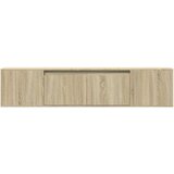 vidaXL Stenska TV omarica z LED lučkami sonoma hrast 180x31x39,5 cm | Shoptok.si