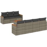  8-dijelni set vrtnih sofa od poliratana s jastucima sivi | shoptok.hr