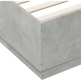  Okvir kreveta boja betona 150x200 cm od konstruiranog drva | shoptok.hr