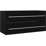 Ormarić za umivaonik crni 100 x 38,5 x 48 cm konstruirano drvo | shoptok.hr