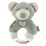 Baby Mix Plišana zvečka Medo Grey & Pink Cijene