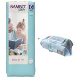 Bambo nature gaćice Br.4 l 40 komada + love&care vlažne maramice, 100 komada cene