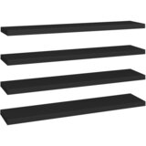 Maison Chic 4 kosi Stenske Police - Viseče police črne 120x23,5x3,8 cm MDF, (21793892) | Shoptok.si